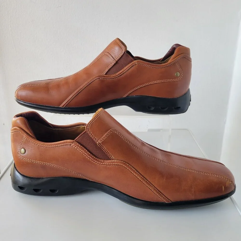 Men's Dress Casual Shoe Brown Cole Haan Bicycle Toe Loafer (Size: 11M)